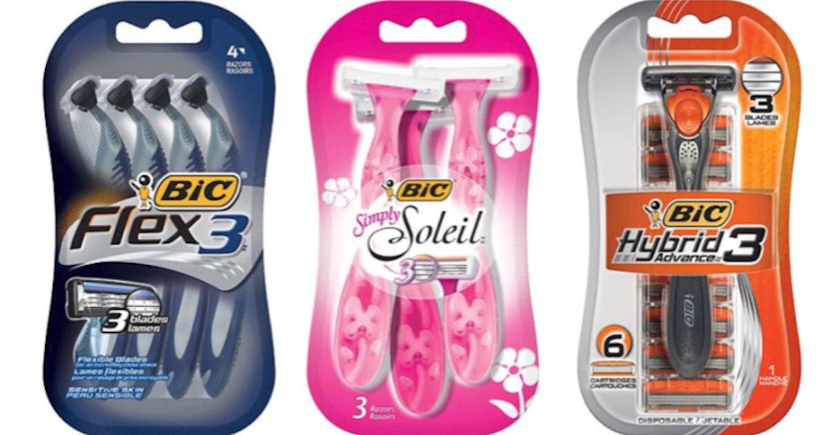 Free Bic or Soleil Razors