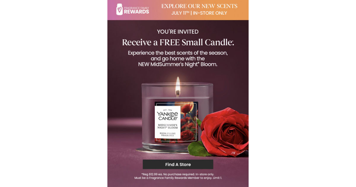 Yankee Candle Free Candle