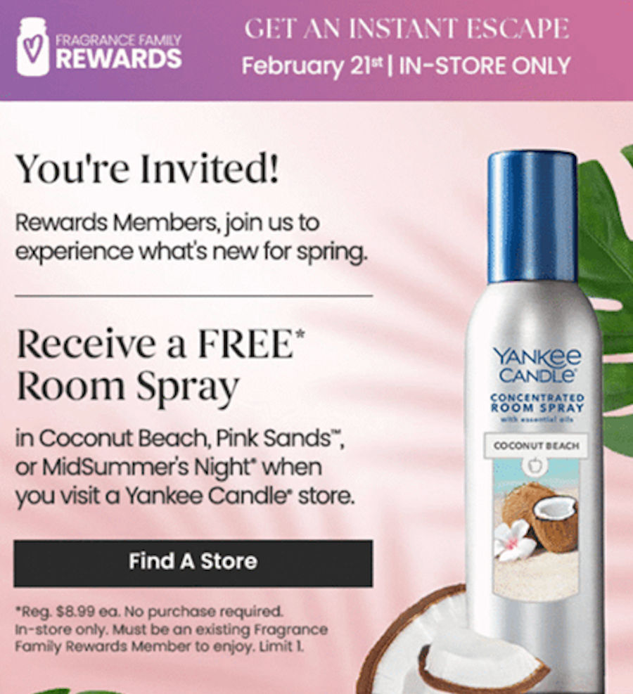 Yankee Candle Free Room Spray